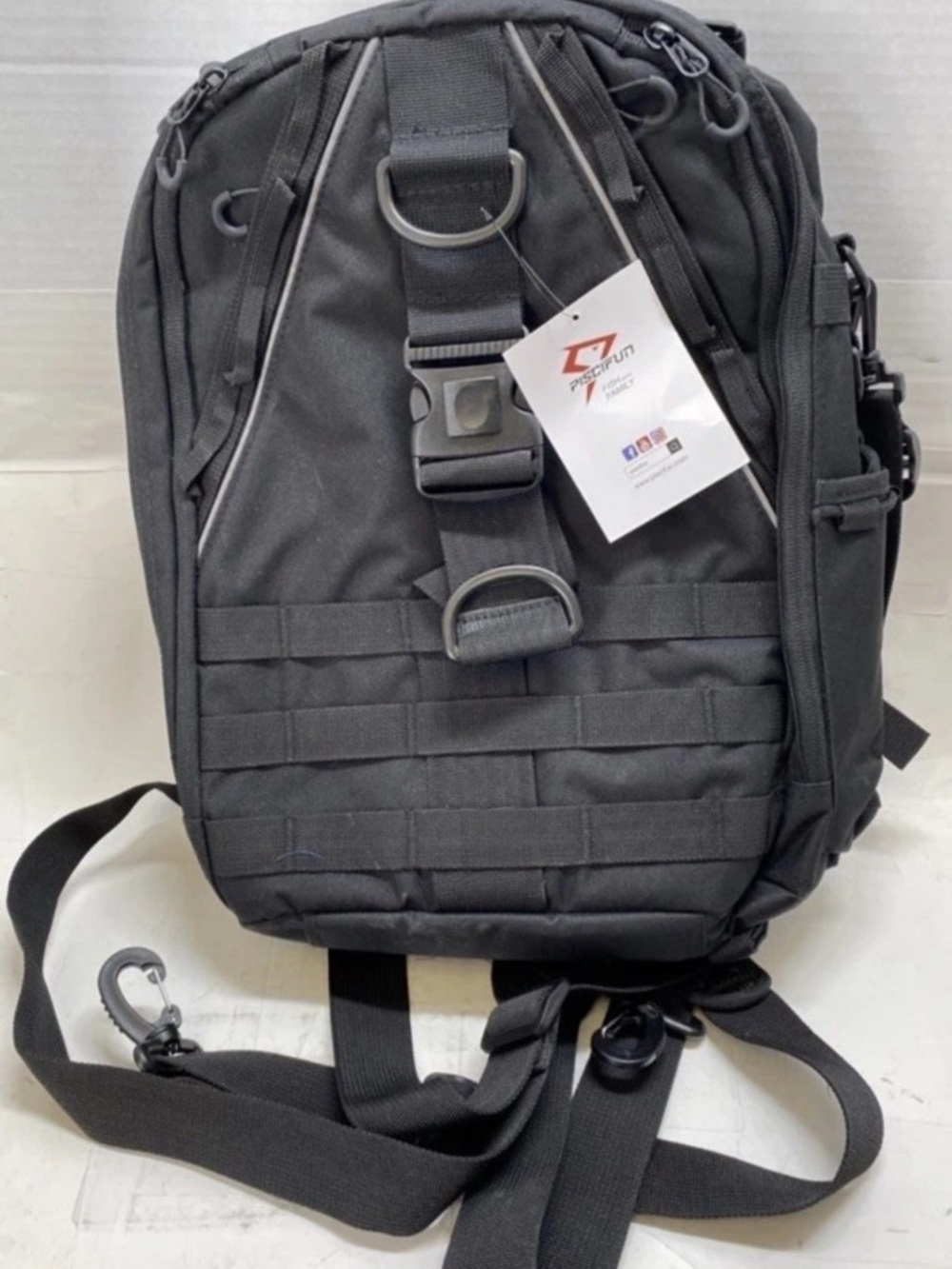 Piscifun Fishing Tackle Backpack Waterproof Tackle Bag Storage/ 2 Plastic Cases